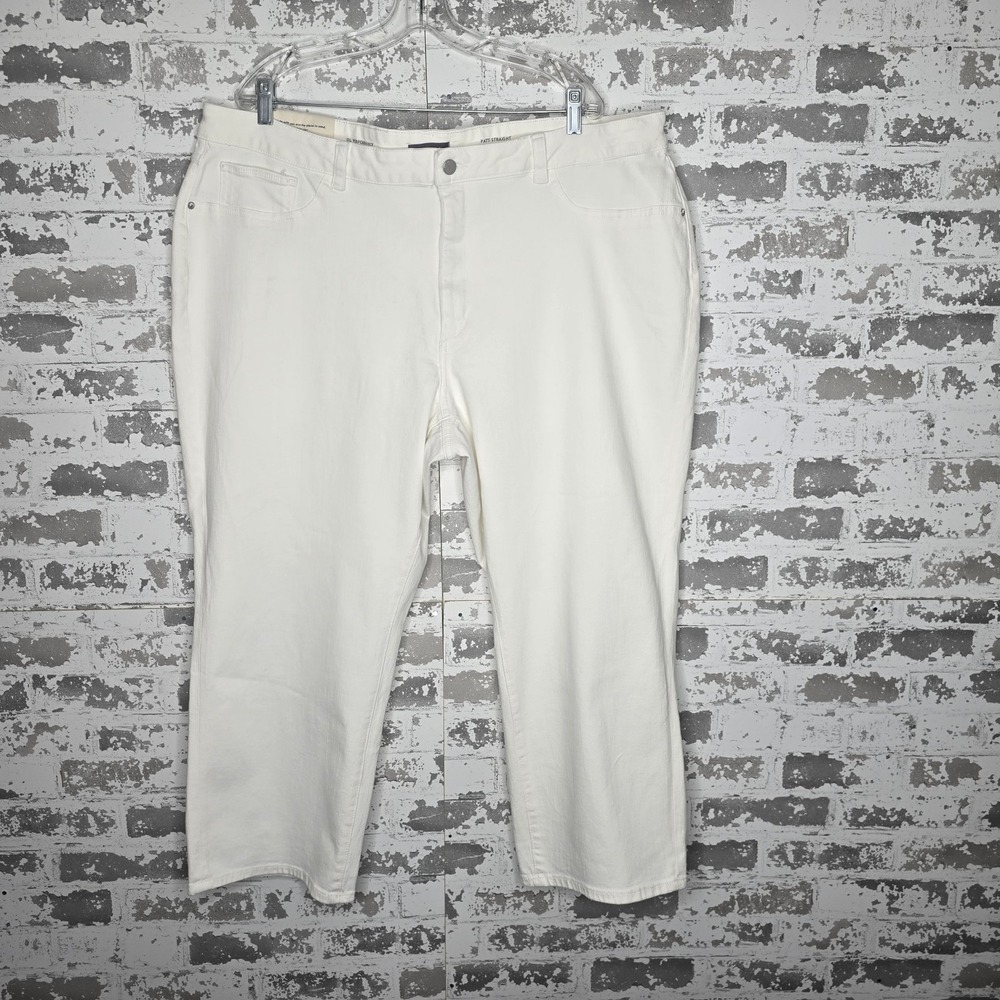 DL1961 Jeans Womens 24 White Stretch Patti Straight High Rise Vintage Ankle